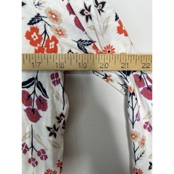 Ann Taylor Cardigan Sweater Womens Cream Floral Long Sleeve Button Front Small - Picture 6 of 8
